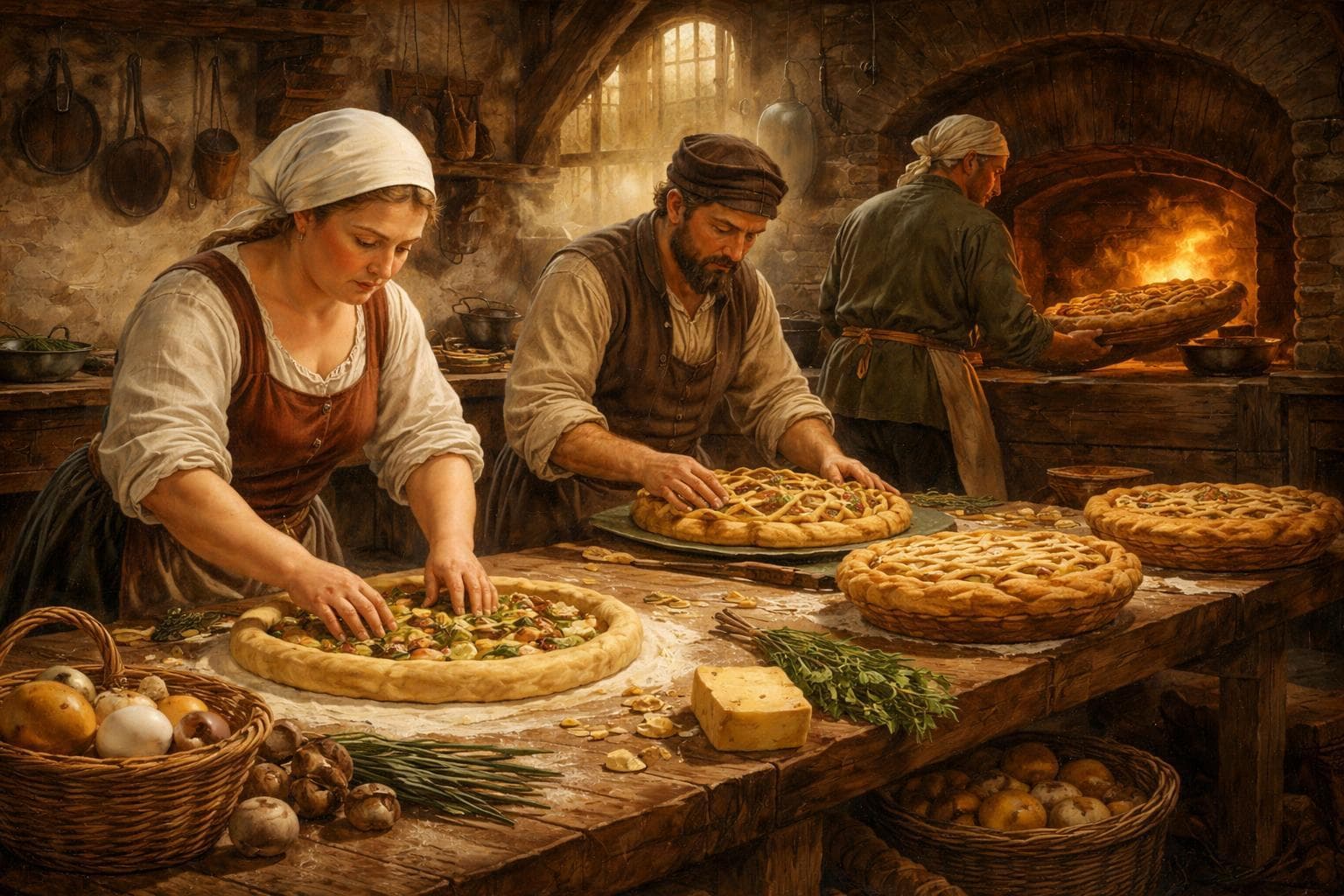 Illustrazione storica: Torta salata