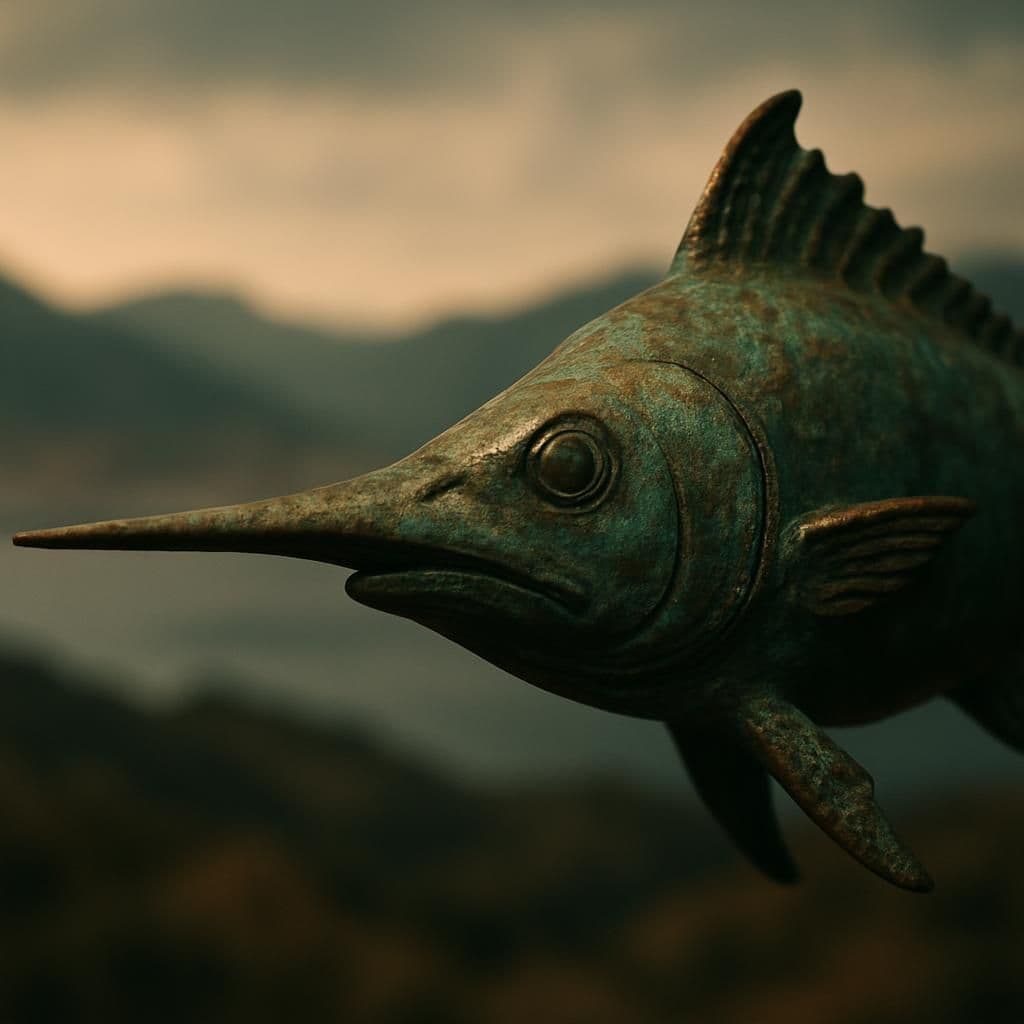 Illustrazione storica: Pesce spada in padella