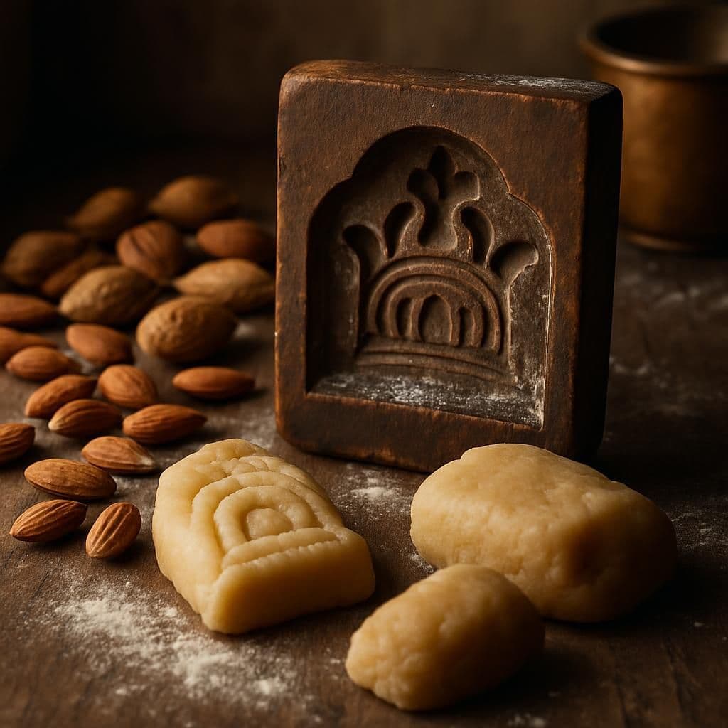 Illustrazione storica: Biscotti alle mandorle e cacao
